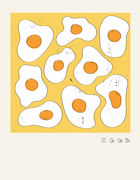 矢量煎鸡蛋