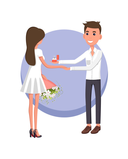花卉订婚结婚海报