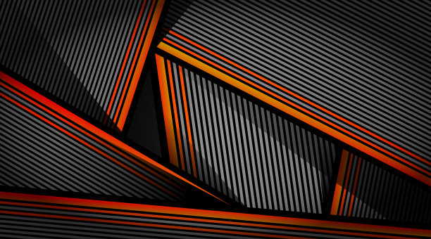 橙色3d立体科技背板
