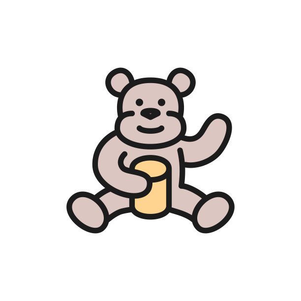 简约卡通可爱小熊