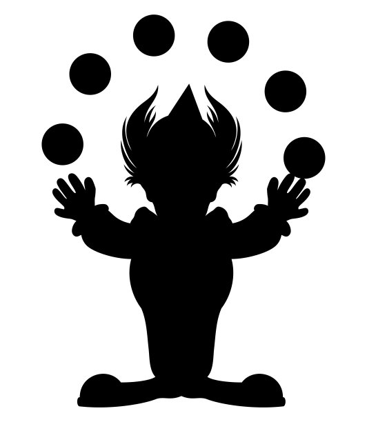 卡通小丑logo