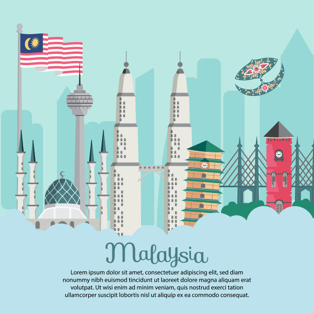 吉隆坡旅游宣传插画