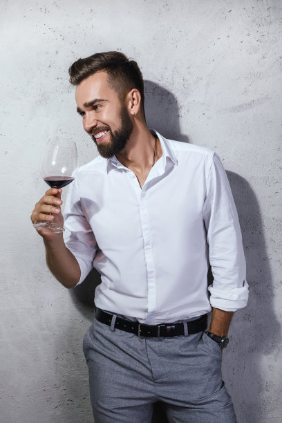 快乐的葡萄酒商人的肖像