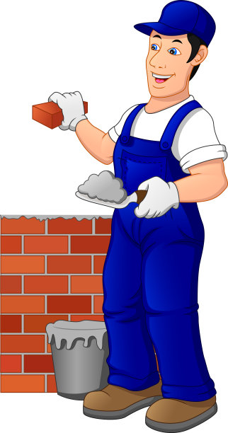 成年的,职业,砌砖工人