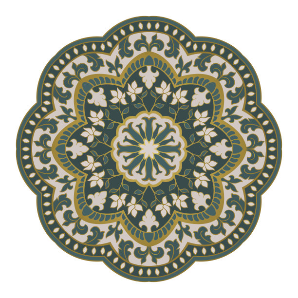 抽象圆圈地毯印花