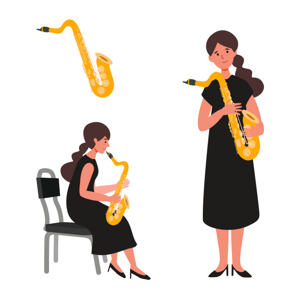 乐器教学插画