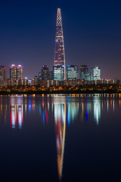 韩国汉城夜景照明