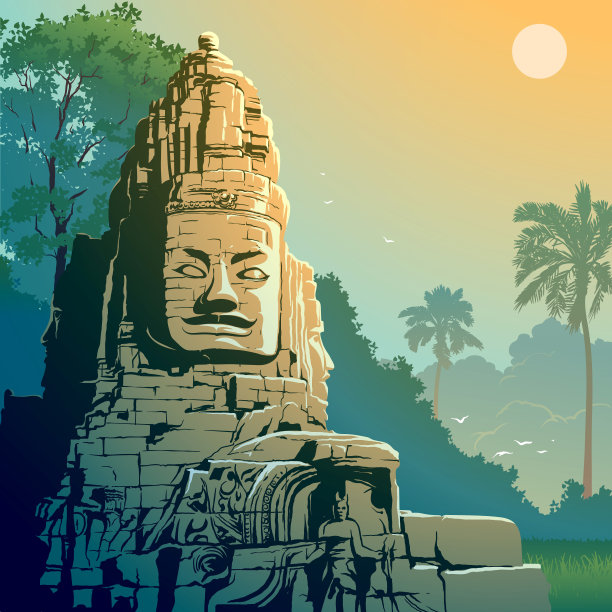 柬埔寨吴哥窟旅游海报