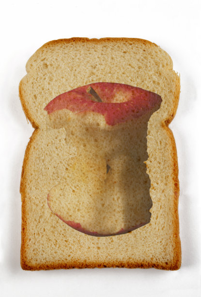 苹果面包特写