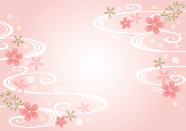 矢量艺术花卉花朵粉色花朵