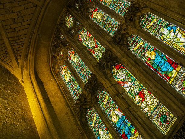 彩色教堂玻璃设计
