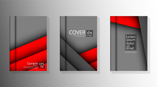 红色创意画册封面设计