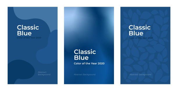 蓝色几何抽象花纹图案