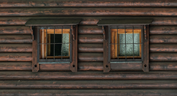 老建筑木窗