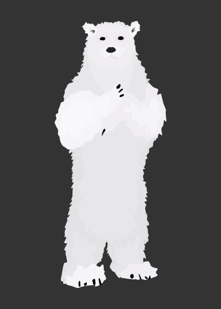 卡通北极熊矢量图