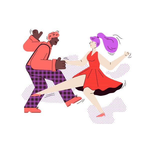 漫画女孩跳舞