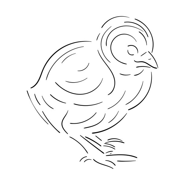 卡通可爱小鸡logo