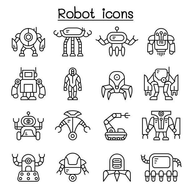 卡通机器人logo吉祥物