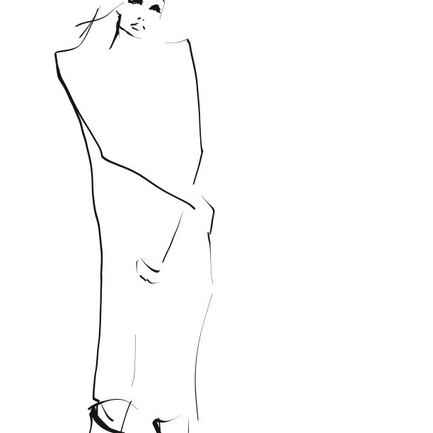 线描女子