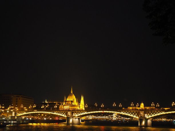 匈牙利布达佩斯多瑙河夜色