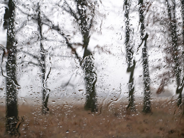 高清玻璃雨滴