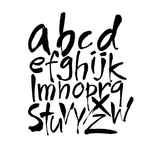 字母抽象画