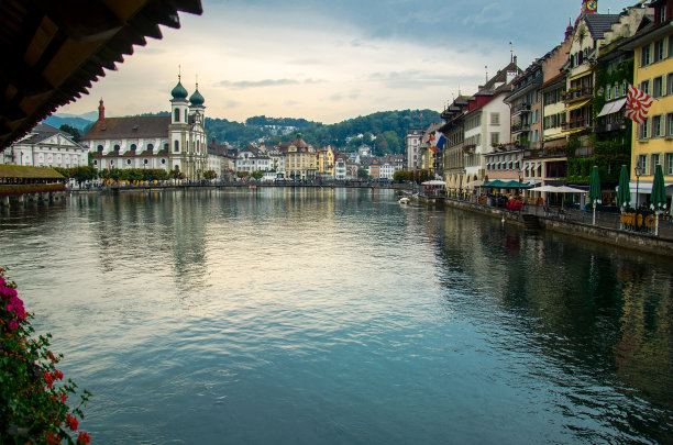 瑞士城市背景素材