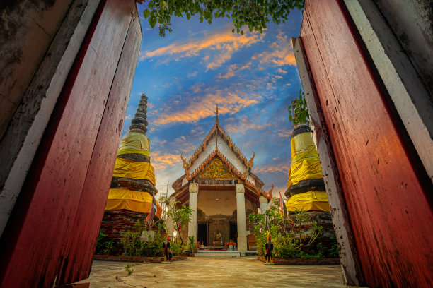 泰国清迈古老的佛教寺庙