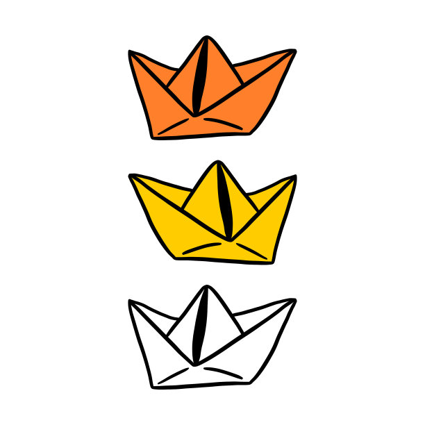 卡通轮船logo
