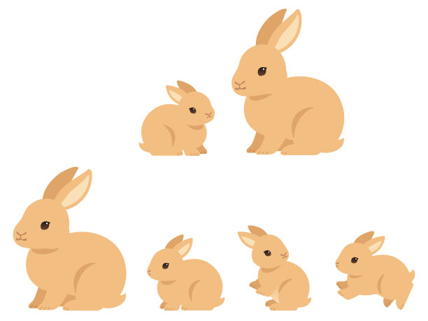 兔年卡通兔子插画