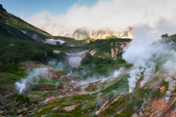 抽象火山爆发