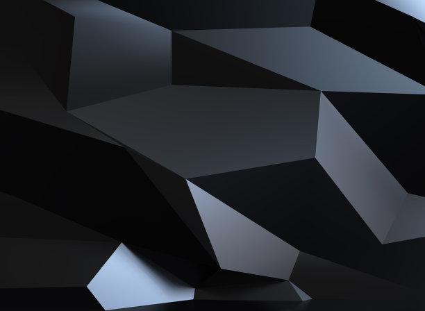 黑色立体几何背景
