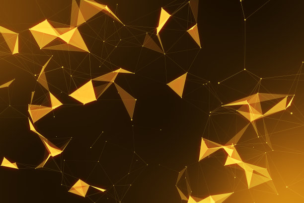 金色抽象格子纹