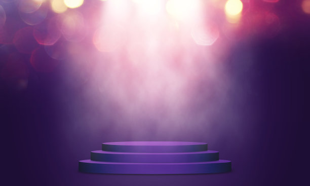 紫色光圈背景霓虹背景