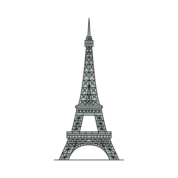 法国埃菲尔铁塔矢量
