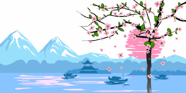 中国风抽象山水