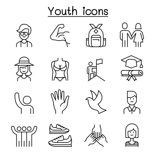 青春logo