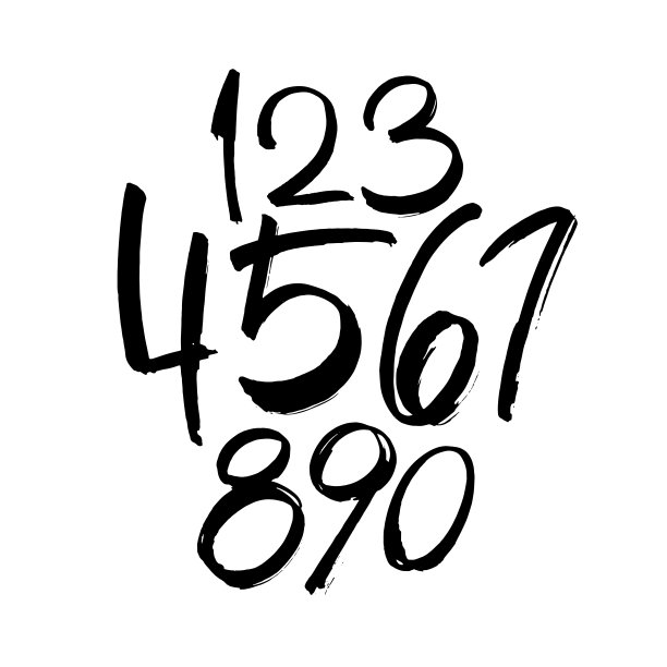 数字1纹理