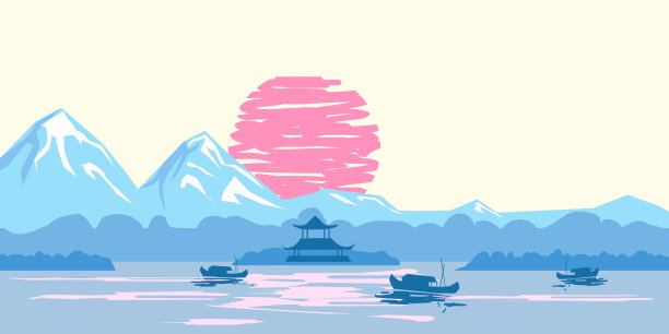 中国风抽象山水