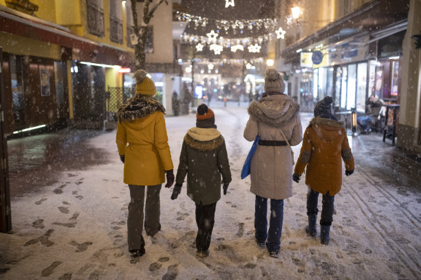 雪夜圣诞小镇