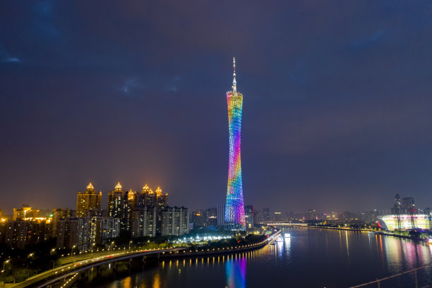 广州地标珠江夜景