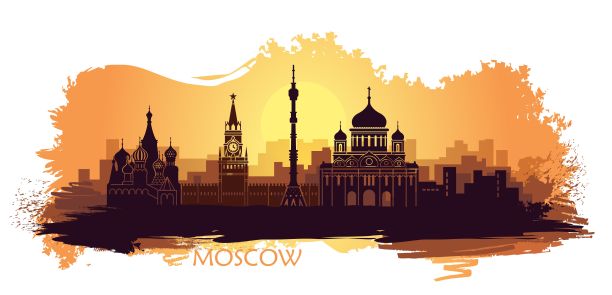 莫斯科插画莫斯科建筑