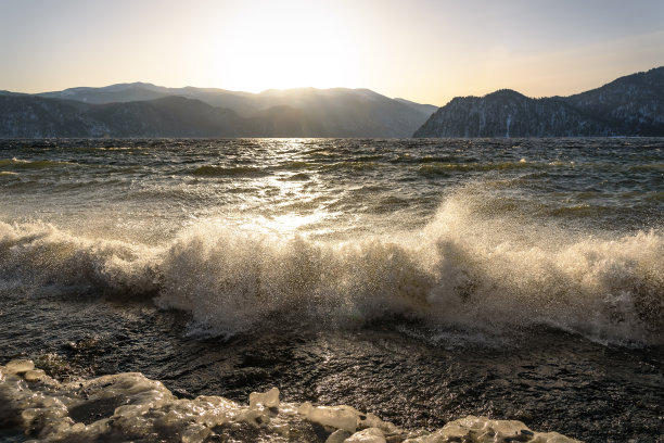 冰川蓝海洋