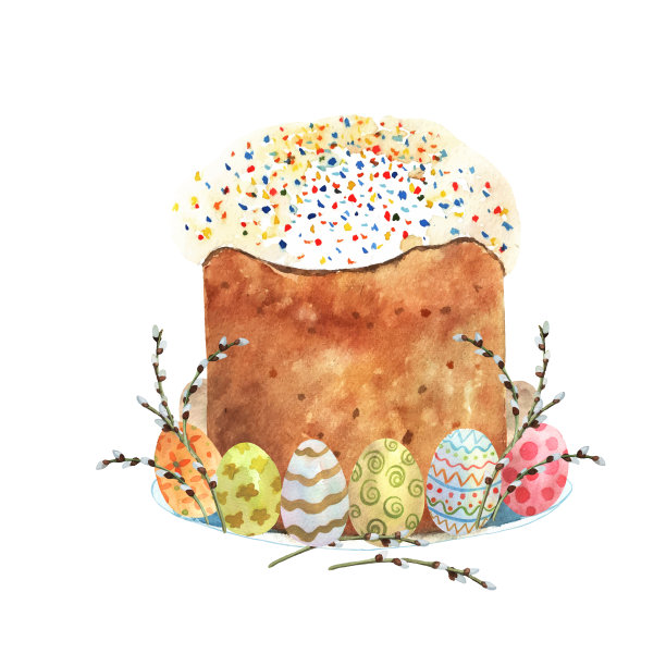 甜品蛋糕插画图案