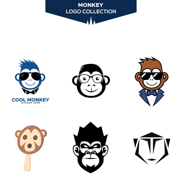 小猴子卡通logo