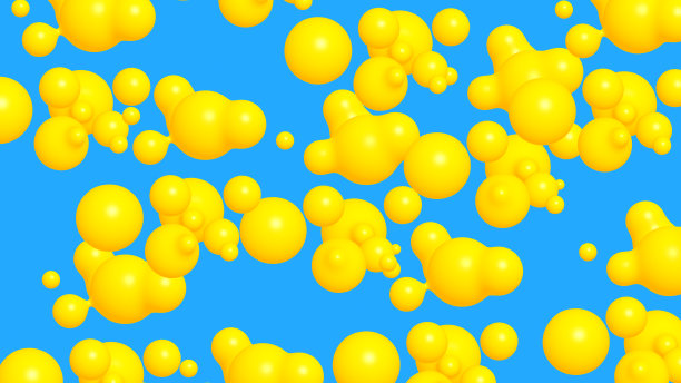 金色粒子球体