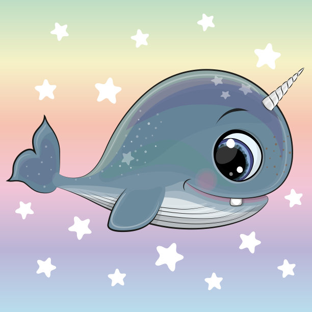 可爱鲸鱼卡通形象