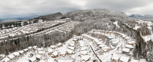 白雪皑皑冬季郊外雪景