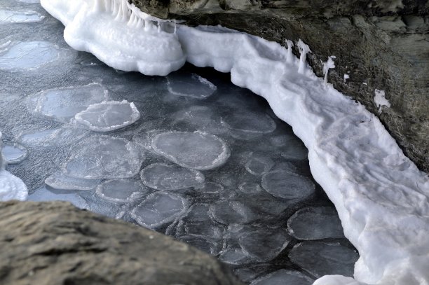 冰雪 山泉 溪水