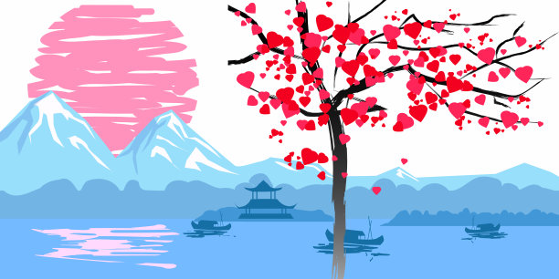 中国风抽象山水
